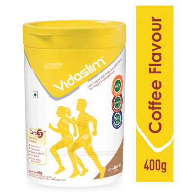 Vidaslim - High Fibre Supplement for Weight Management - 400g Coffee (Tub)