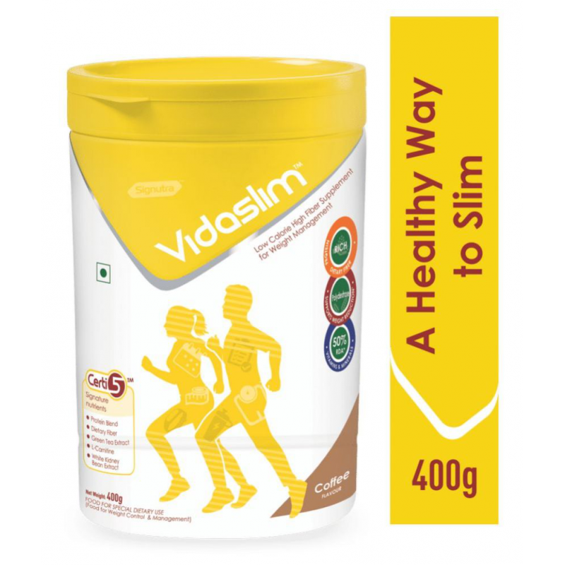 Vidaslim - High Fibre Supplement for Weight Management - 400g Coffee (Tub)