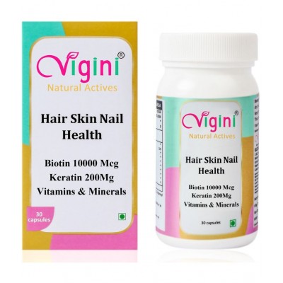 Vigini Hair Growth Nail Biotin 10000 mg Vitamins Capsule