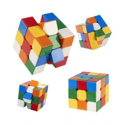 Vihaa Rubik Cube | 3x3x3 High Speed Magic Cube | High Stability, Stickerless, Amazing Stress Reliever Educational Cube Puzzle Game for Kids, Multicolor (1 Piece)