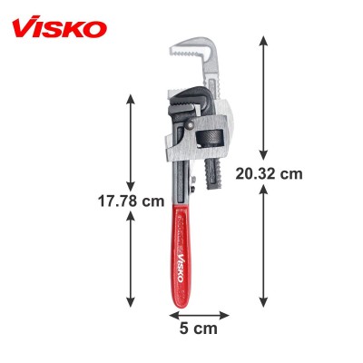 Visko 403 Mini Single Sided 8 inch Pipe Wrench, Multicolour
