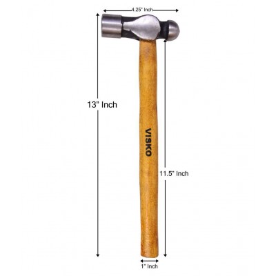 Visko 714 500 Gms. Ball Pein Hammer With Wooden Handle