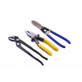 Visko 801 Home Tool Kit 3 Pieces ( 1 Pc 10" slip joint water pump plier, 1 Pc 8" combination plier and 1 Pc 10" Tin Cutter)