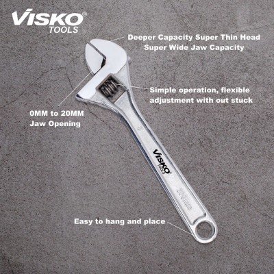 Visko 804 (1 Pc 8" katiya irani, 1 Pc 6" top cutter and 1 Pc 8" adjustable wrench)