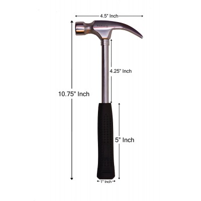 Visko 805-Home Hand Tool Kit 10pcs (1Pc 1/2 Lb Claw Hammer, 1 Pc 8Pcs Doe Spanner Set And 1 Pc 8" Combination Plier)