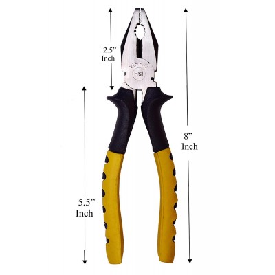 Visko 805-Home Hand Tool Kit 10pcs (1Pc 1/2 Lb Claw Hammer, 1 Pc 8Pcs Doe Spanner Set And 1 Pc 8" Combination Plier)