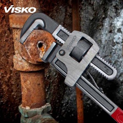 Visko Tools 404 10" Pipe Wrench, RED, 10 inches
