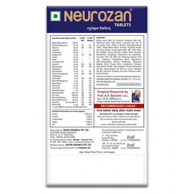 Vitabiotics Neurozan Cognitive Function Supplement 30 no.s Vitamins Tablets Vitabiotics Neurozan Cognitive Function Supplement 30 no.s Vitamins Tablets
