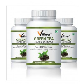 Vltava Best Green Tea Weight Loss Improve Immunity 180 mg Unflavoured Pack of 3