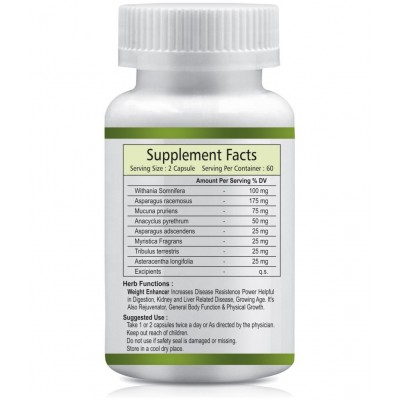 Vltava GAIN MAXX Tablets for Fast Weight & Muscle Gain and Strength | For Under Weight Men And Women 60 mg Unflavoured Single Pack