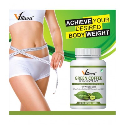 Vltava Green Coffee Beans Extract Capsules Fat Burner 60 gm Unflavoured Single Pack