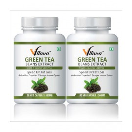 Vltava Green Tea Extract for Weight Loss (Fat Burner) 120 mg Unflavoured Pack of 2