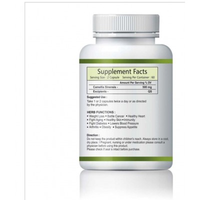 Vltava Green Tea Slim Capsule Fat Burner Weight Loss 60 mg Unflavoured Single Pack