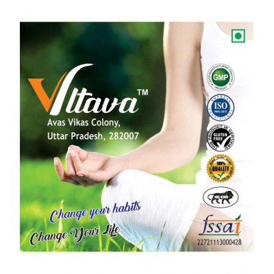 Vltava HERBAL CAPSULE | Real Strength for Men | Energy, Strength, Stamina | 180 mg Unflavoured Minerals Capsule Pack of 3