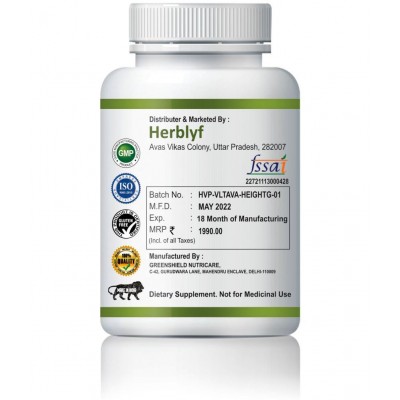 Vltava Height GROW UP CAPSULES HERBAL HEIGHT GROWTH SUPPLEMENT 120 mg Unflavoured Minerals Capsule Pack of 2