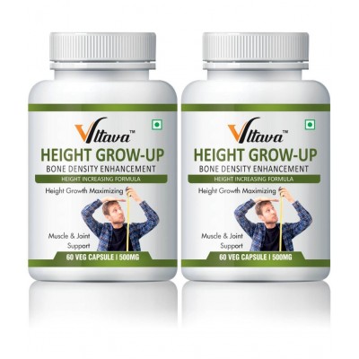 Vltava Height GROW UP CAPSULES HERBAL HEIGHT GROWTH SUPPLEMENT 120 mg Unflavoured Minerals Capsule Pack of 2