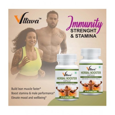 Vltava Herbal Capsule For Energy, Strength, Stamina Tablets 120 mg Unflavoured Minerals Capsule Pack of 2