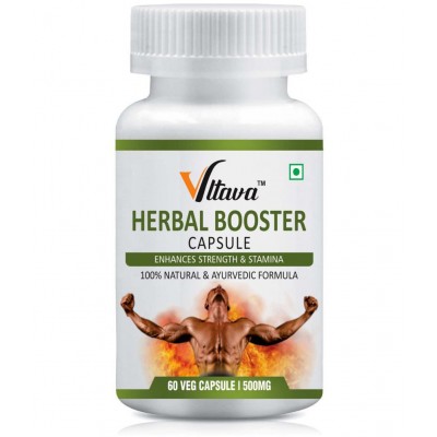 Vltava Herbal Capsules for Improving Strength, Energy & Stamina | 60 mg Unfalvoured Minerals Capsule