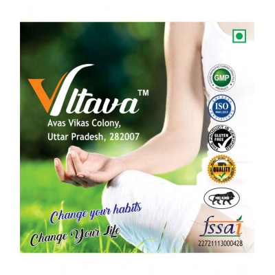 Vltava Herbal Capsules for Improving Strength, Energy & Stamina | 60 mg Unfalvoured Minerals Capsule