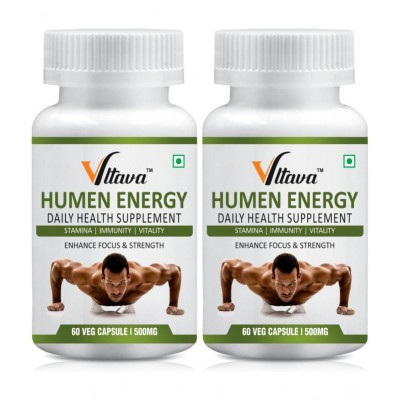 Vltava Human Energy Improve Immunity & Daily Health Supplement Energy Drink for Adult 120 mg Pack of 2