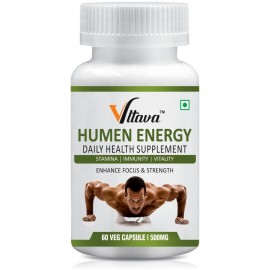 Vltava Humen Energy Good Health Safe Ayurvedic Capsules For Overall Health Energy Drink for Adult 60 mg