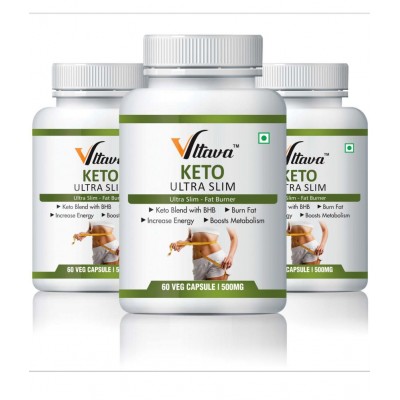 Vltava Keto Fat Burner Garcinia, Green Tea, Green Coffee, 180 mg Unflavoured Pack of 3
