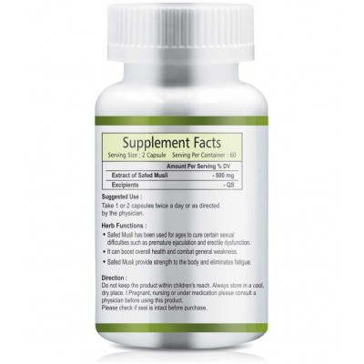 Vltava Musli Gold for Men Extra Power, Stamina, Strength, Increase Energy, 120 mg Unfalvoured Minerals Capsule Pack of 2