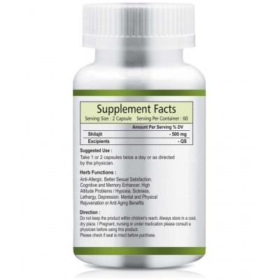 Vltava Stamina Gold Capsules - Immunity & Increase Stamina | Energy Gainer | 120 mg Unfalvoured Minerals Capsule Pack of 2