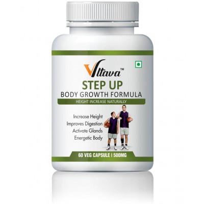 Vltava Step Up Body Growth Formula Height Improvement Herbal Capsules 60 mg Unflavoured Minerals Capsule Vltava Step Up Body Growth Formula Height Improvement Herbal Capsules 60 mg Unflavoured Minerals Capsule