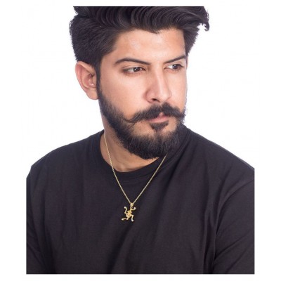 Voylla Smooth Gold Plated OM Pendant From Spiritual Saga Gift for Him, Boy, Men, Father, Brother, Boyfriend, Party Wear, Daily Wear,Festive Wear