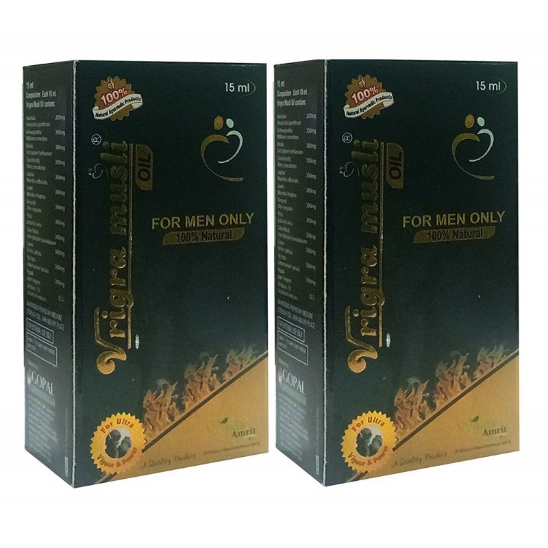 Vrinda Musli Oil - Power Booster Oil For Men (Pack of 2) 30 gm Multivitamins Softgel Pack of 2