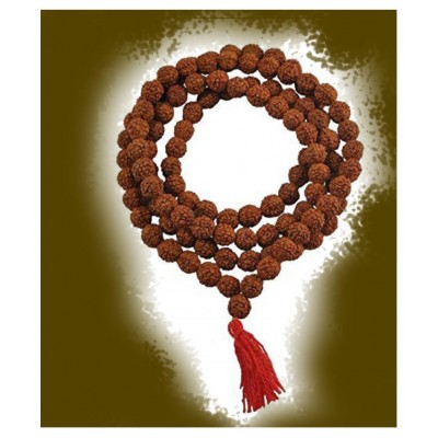 Vrinda PNB 100 % Original Nepal 5 Mukhi Rudraksha Mala 108 +1 Beads Each Beads (8 mm ) Length 36 Inches