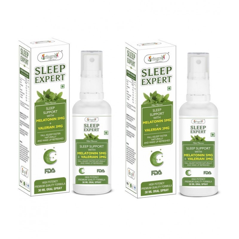 Vringra Sleeping Liquid - Sleeping Medicine - Sleep Aid - Instant Sleeping Drops 60 ml Natural Multivitamins Syrup Pack of 2