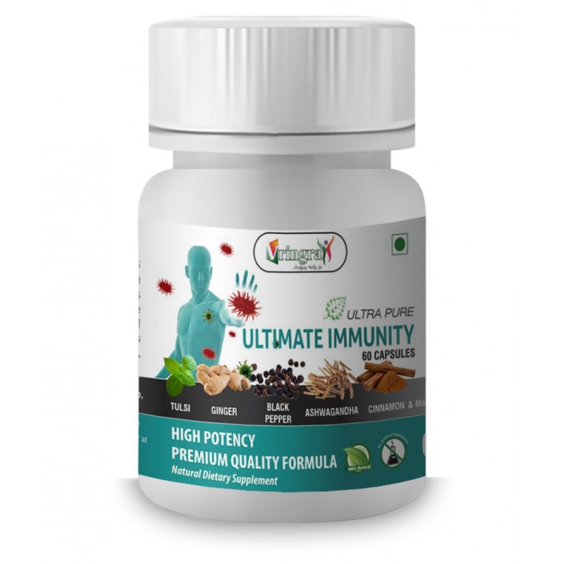 Vringra Vringra World Class Ultimate Immunity Booster Capsules - Boost Stamina & Immune System - Natural Multivitamins Capsule 60 Cap (Pack Of 1) 60 gm Natural Multivitamins Capsule