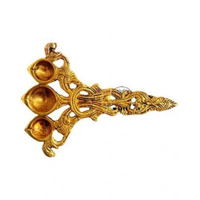 Vyomika Decor Brass Tri-mukhi Peacock metal Aarti Pooja Spoon…