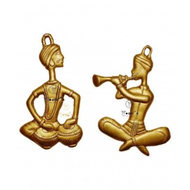Vyomika Decor Brown Brass Handicraft Showpiece - Pack of 2