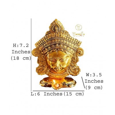 Vyomika Decor Durga Aluminium Idol ( Size -7.5 Inch)