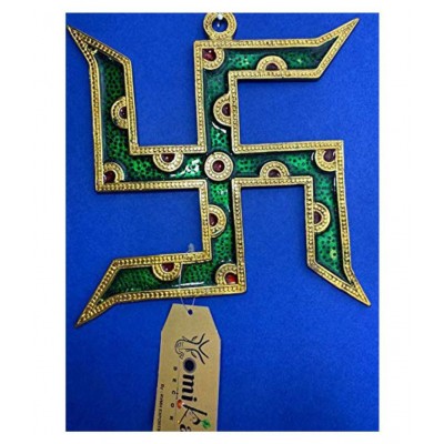 Vyomika Decor Metal Meenakri Swastik Door Hanging Toran for Home Décor and Gift Purpose