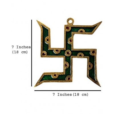 Vyomika Decor Metal Meenakri Swastik Door Hanging Toran for Home Décor and Gift Purpose