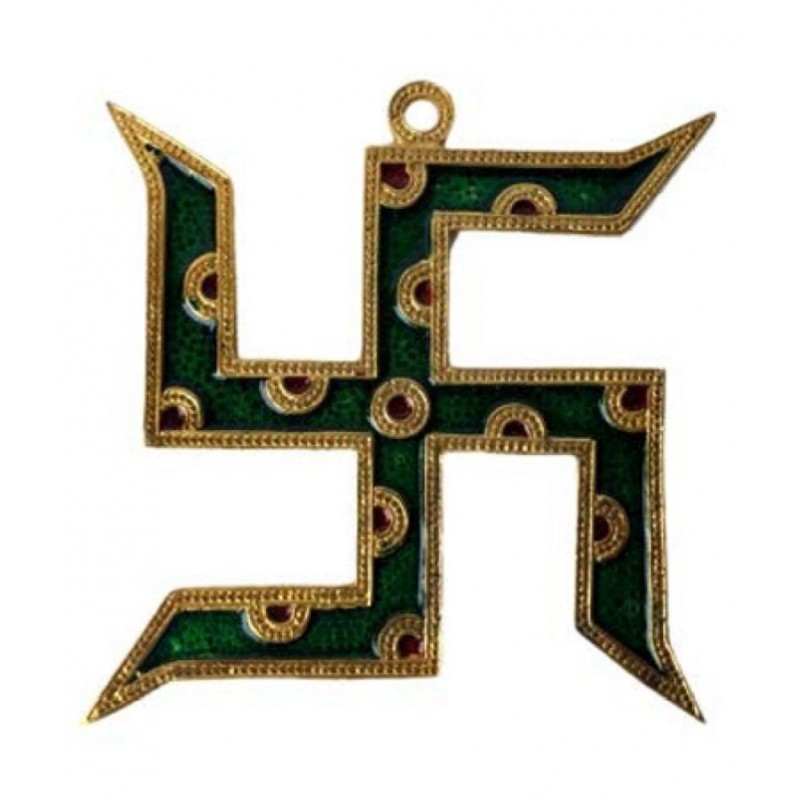 Vyomika Decor Metal Meenakri Swastik Door Hanging Toran for Home Décor and Gift Purpose