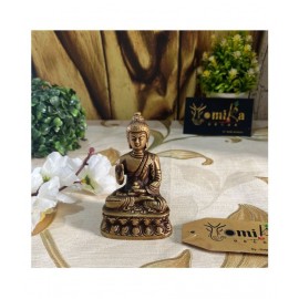 Vyomika Decor Normal Brass Buddha Idol 8 x 5 cms Pack of 1