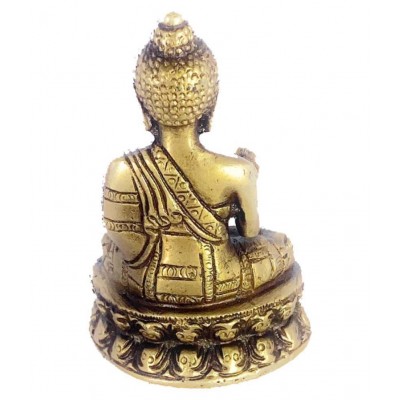 Vyomika Decor Normal Brass Buddha Idol 8 x 5 cms Pack of 1