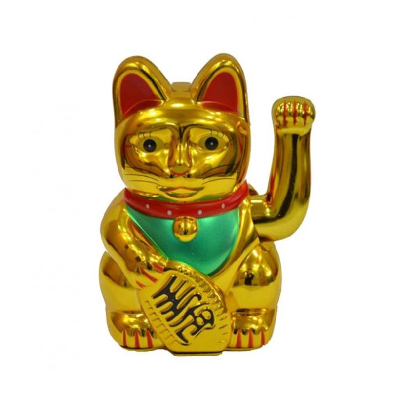 W2W Golden Fengshui Plastic Cat