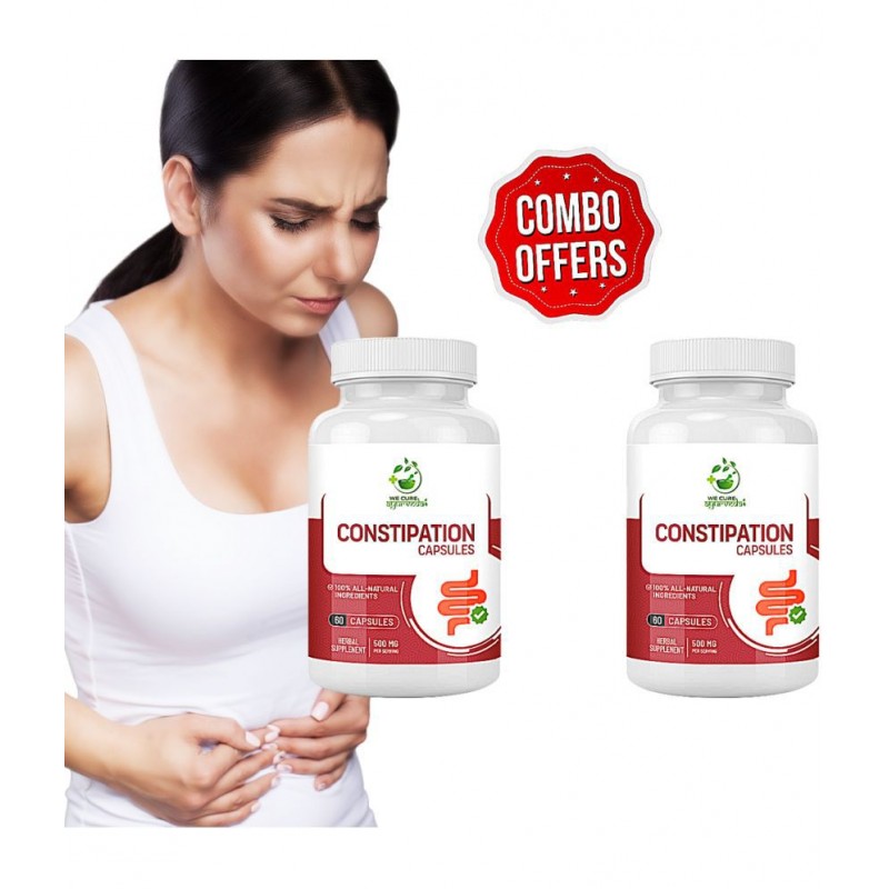 WECURE AYURVEDA Constipation - For iron Supplement for Energy Support with Vitamin B12 Capsules 120 l Multivitamins Capsule Pack of 2