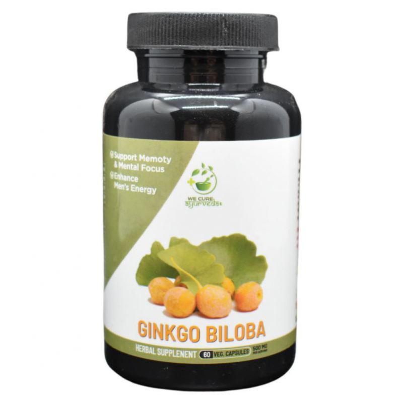 WECURE AYURVEDA Ginkgo Biloba Organic 60 veg capsules kids healthy food products shankh pushpi 1 gm Multivitamins Capsule
