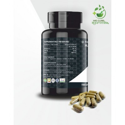 WECURE AYURVEDA Hair Biotin - for Energy, Metabolism,Hair Growth, Glowing Skin Vitamin Capsules 180 l Multivitamins Capsule Pack of 3