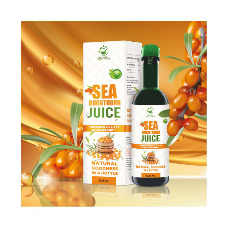 WECURE AYURVEDA Hiimalayan berries Sea Buckthorn Juice Energy 500 ml Original