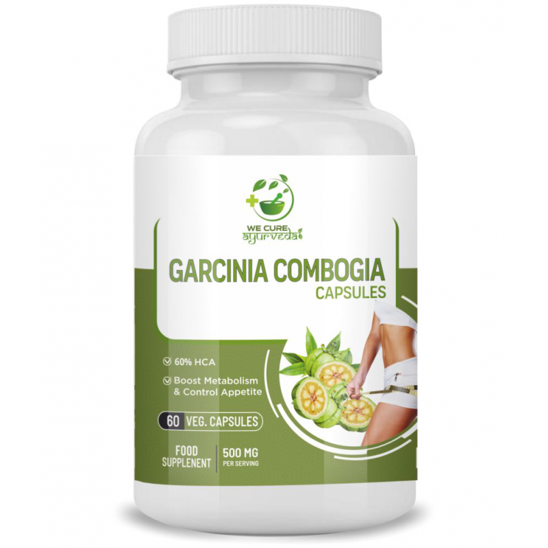 WECURE AYURVEDA Organic Garcinia Cambogia Extract 60% HCA || Weight Loss Supplements 500 mg Unflavoured Single Pack