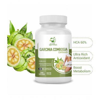 WECURE AYURVEDA Organic Garcinia Cambogia Extract 60% HCA || Weight Loss Supplements 500 mg Unflavoured Single Pack