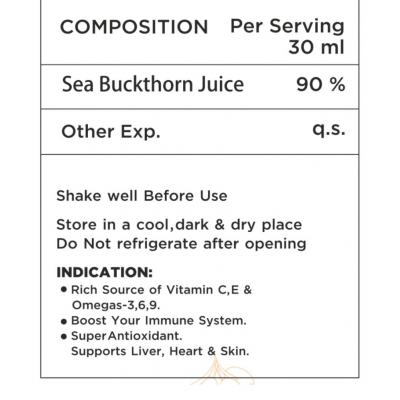 WECURE AYURVEDA Sea buckthorn Juice Energy 500 ml Original